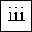 SMALL ROMAN NUMERAL THREE